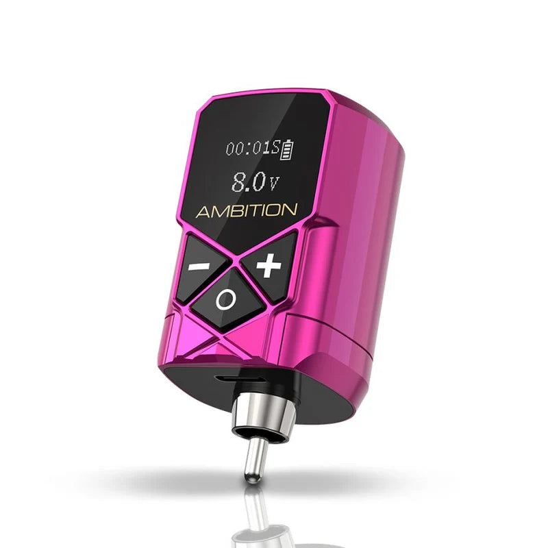 Ambition mini RCA power supply for tattoo machines | Ambition Kuark Mini RCA Tattoo Power Supply