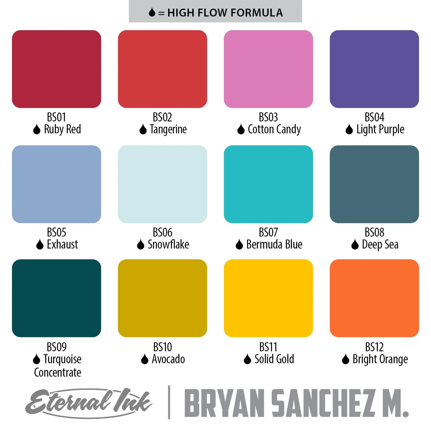 Bryan Sanchez M. Set 12 Bottles | USA Eternal Colors
