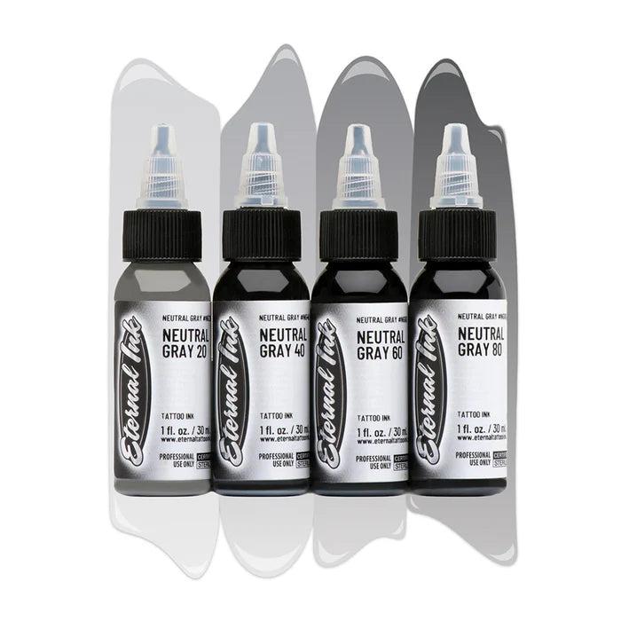 USA Eternal Ink Gray Opaque Set 4x30ml | Сет от сиви мастила на Етърнъл 4x30мл