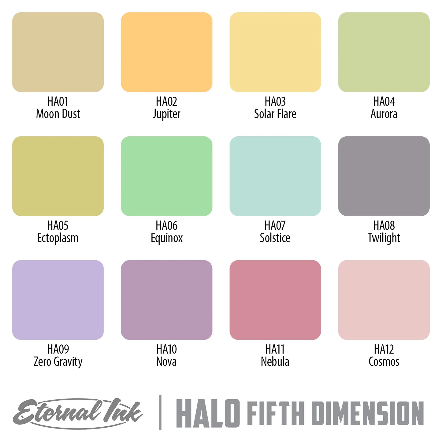 Halo Fifth Dimension Set 12 Bottles | USA Eternel Colors