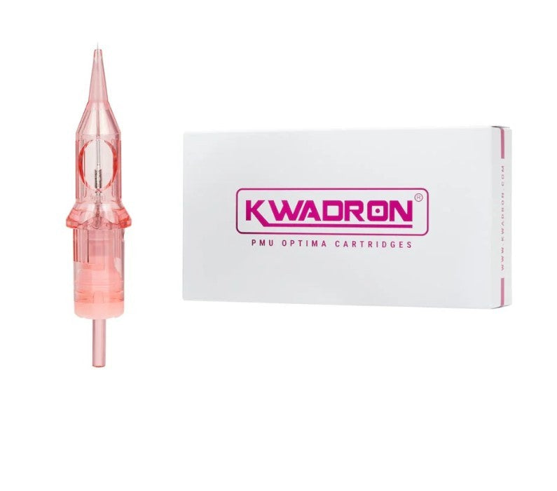 KWADRON PMU Optima cartridge set for permanent makeup with medical-grade plastic and ultra-sharp needles.