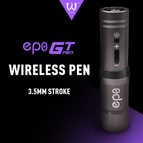 AVA GT Wireless Pen EP8 in gray with a 3.5 mm stroke, ideal for professional tattooing.