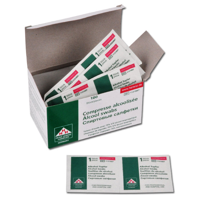 100pcs Alcohol swabs with 70% isopropyl alcohol | Heinz Herenz