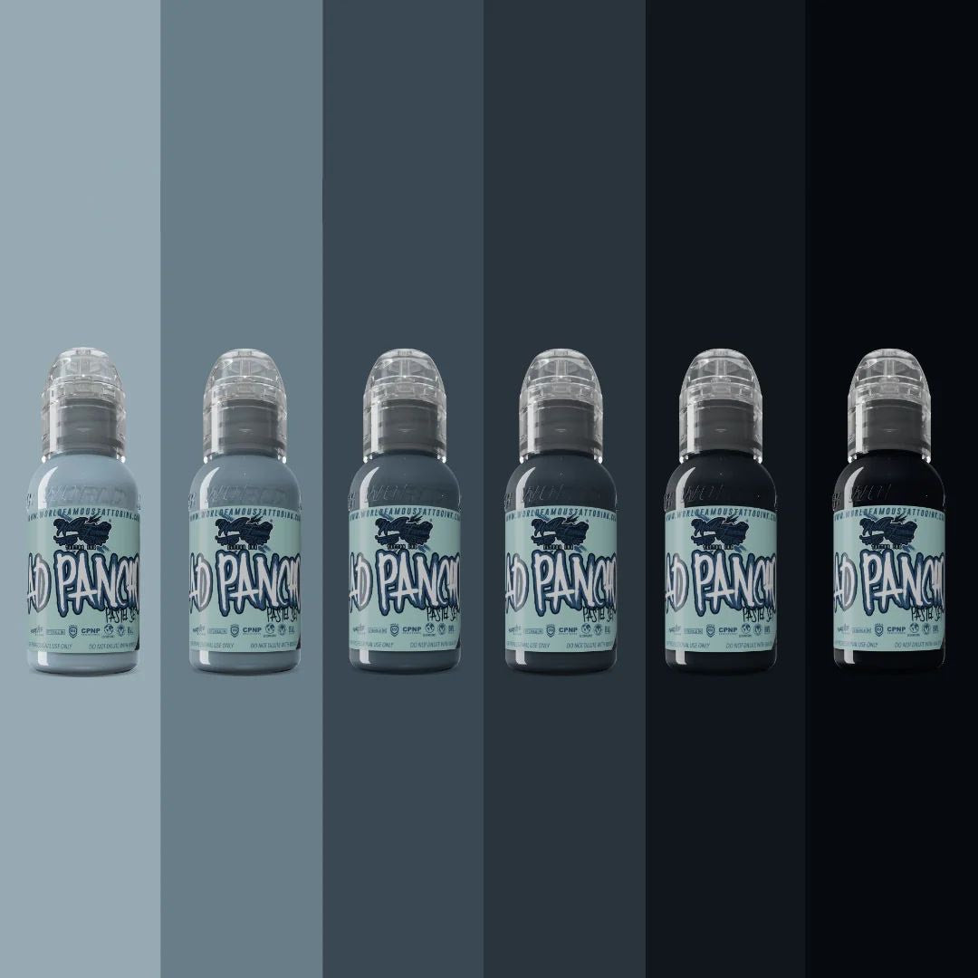 USA World Famous AD. PANCHO Pastel set - 6x30ml | World Famous Ink Set
