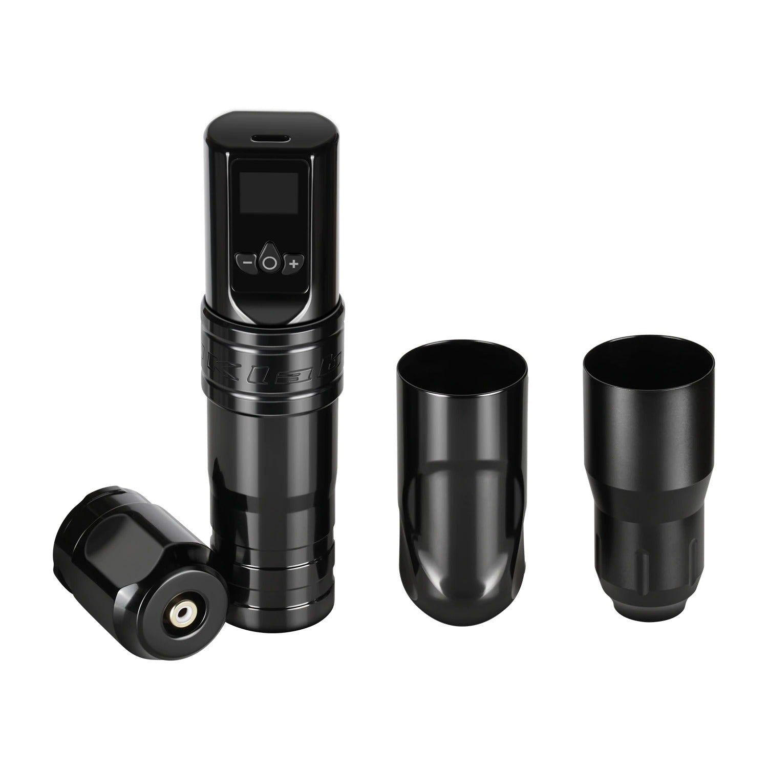 Breakdown of DK-W1 PRO components, including battery and grip options.