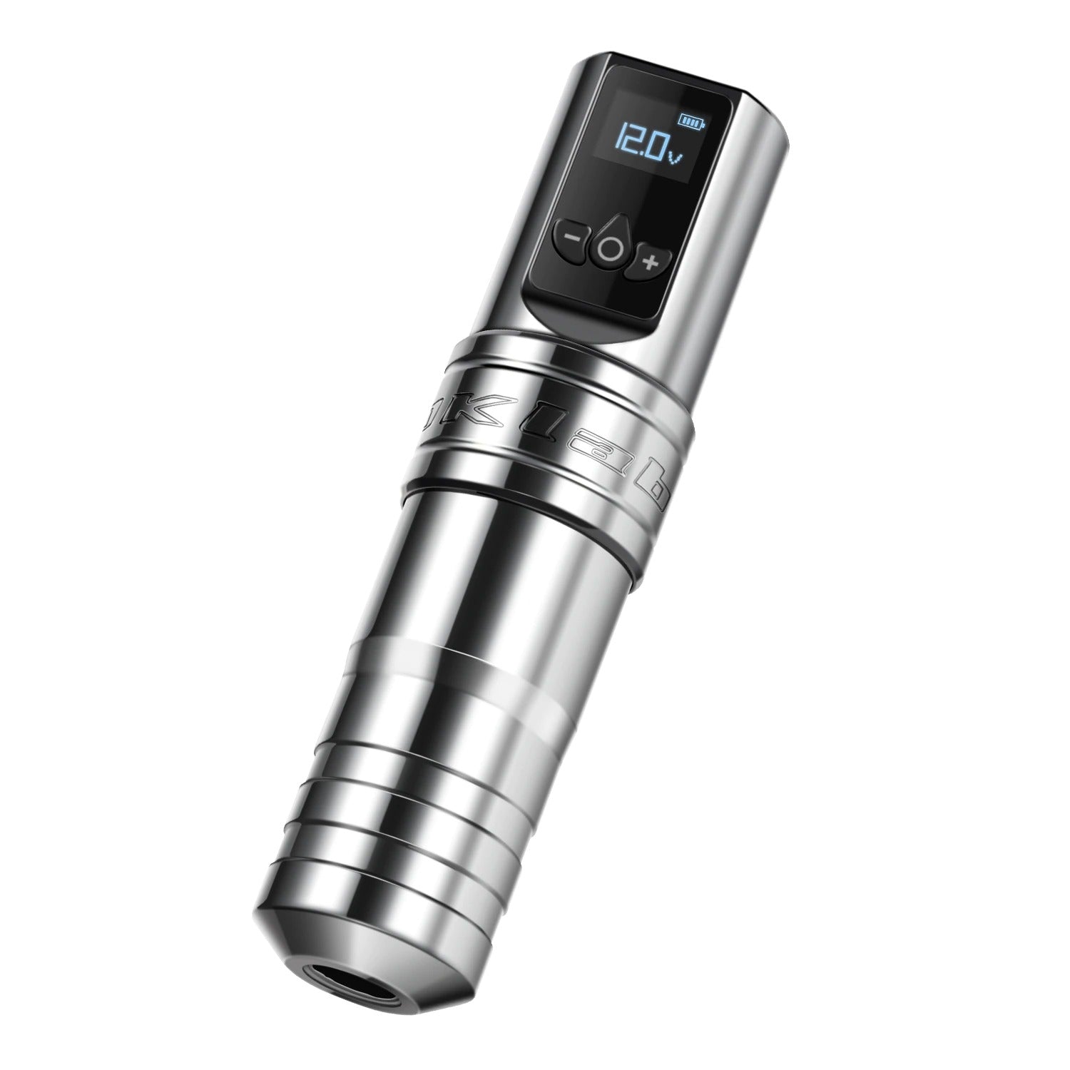 Front view of DK-W1 PRO showcasing sleek aluminum finish and digital controls.
