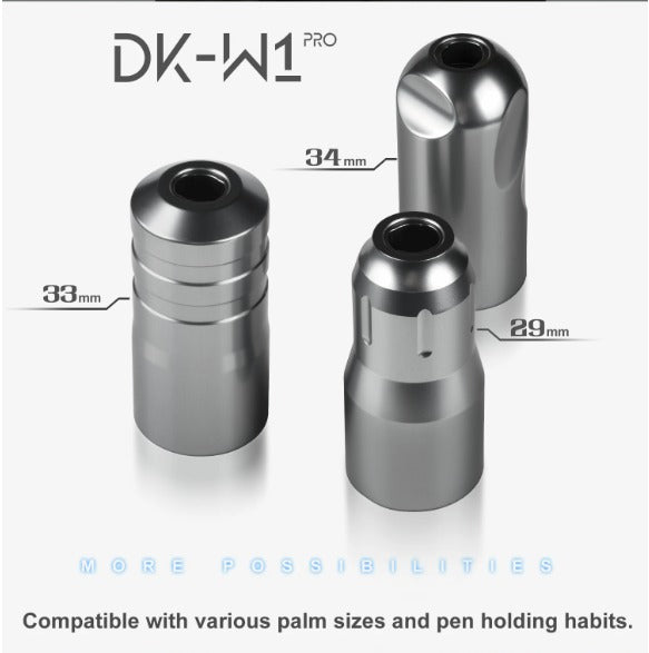 DK-W1 PRO grips compatible with various palm sizes and holding preferences.