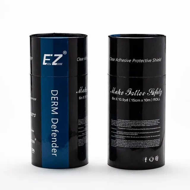 Transparent adhesive film EZ Derm Defender for optimal protection when tattooing.