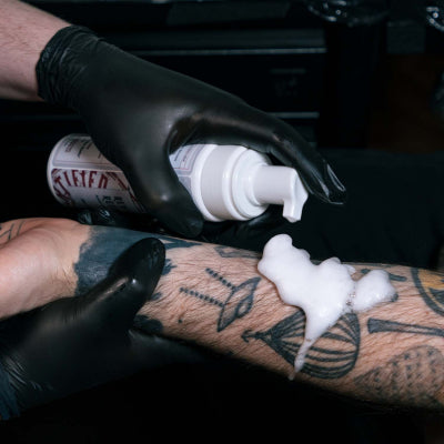 Hustle Bubbles Tattoo Cleansing Foam is the perfect solution for your needs during and after work.