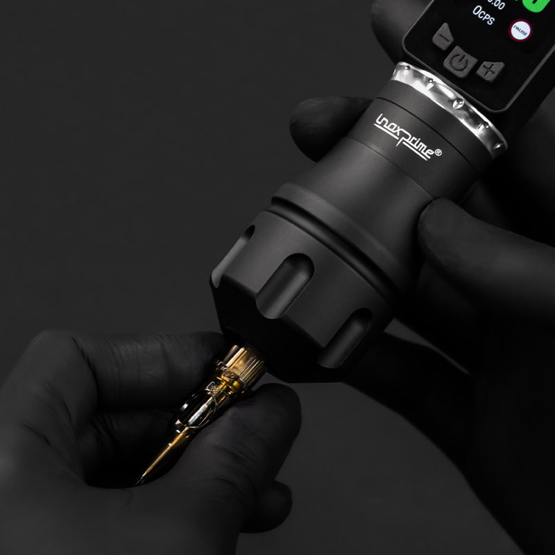 USB Type-C charging feature on the Inox Prime Tattoo Machine for convenience.