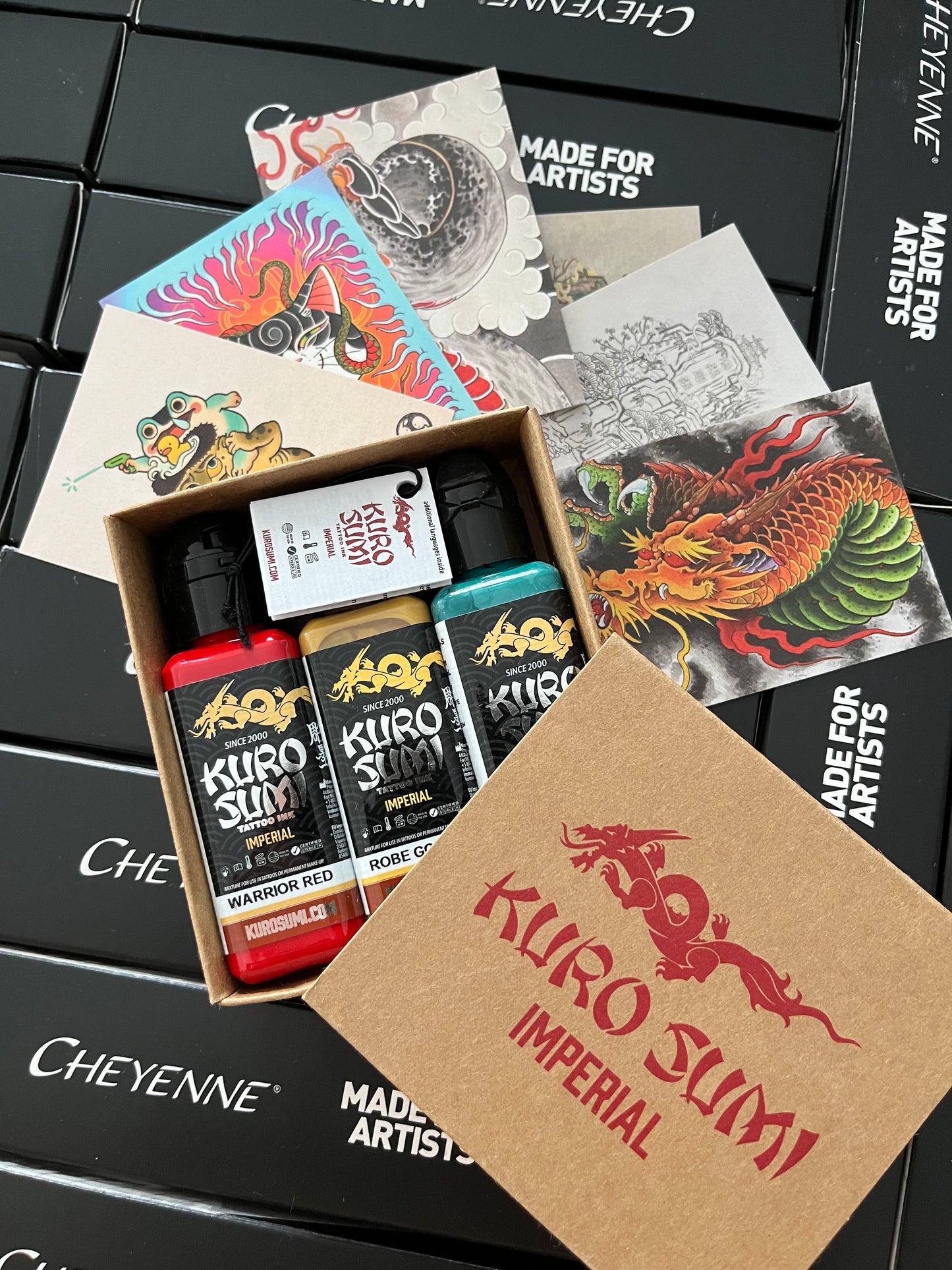 Kuro Sumi Imperial Tattoo Ink - Trad Mini Set 3x44 ml | ЕС REACH