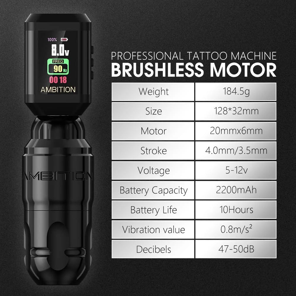 Ambition Lutin | Wireless Tattoo Machine Short Pen