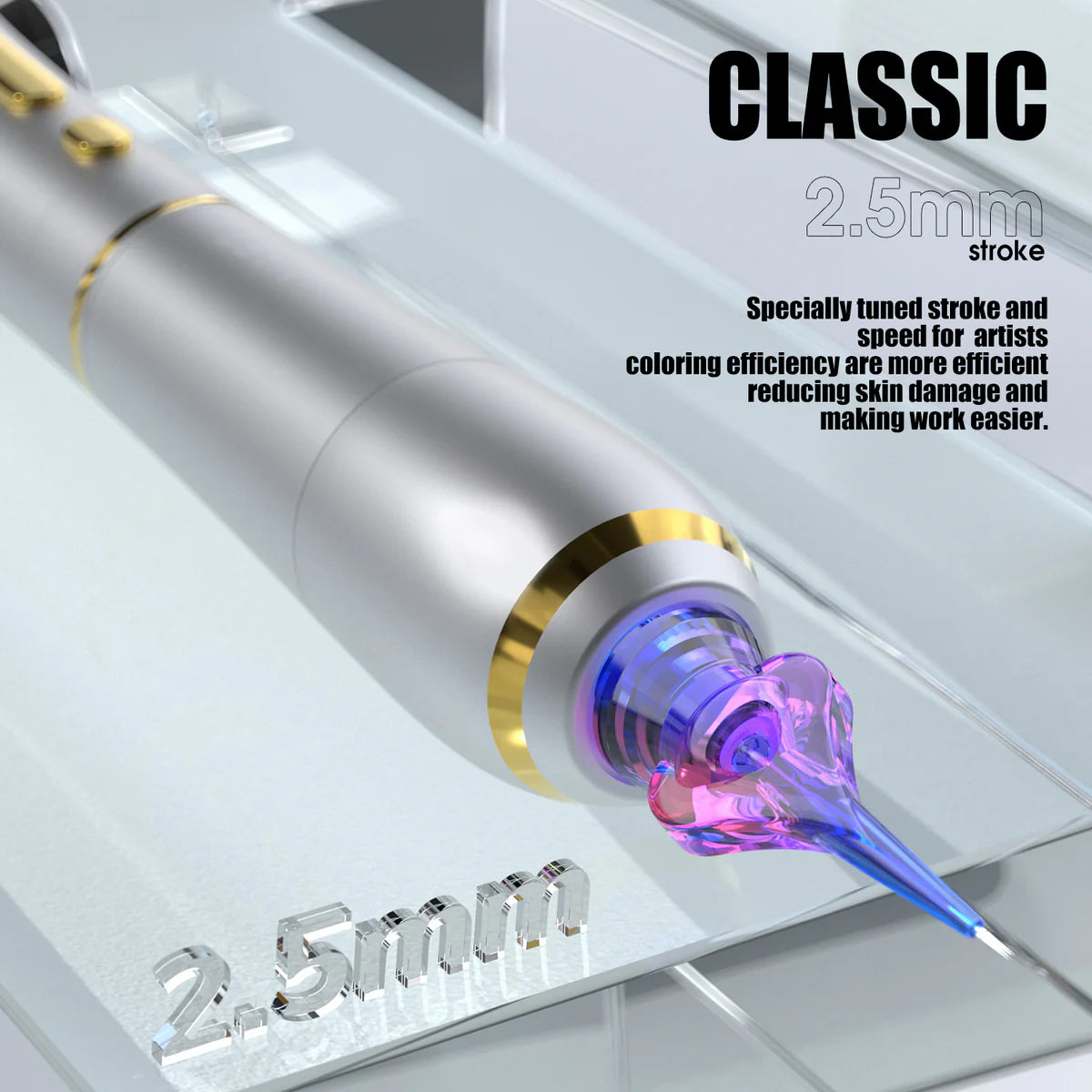 Mast P40 wireless PMU pen with a smooth design and classic ergonomic grip.