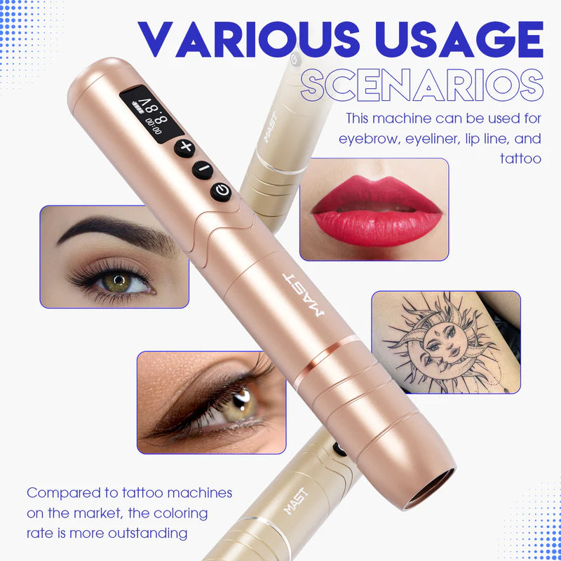 KIT Mast Nano2 Pen Machine with 2.7mm | Wireless Permanent Makeup Pen Kit 2.7 mm