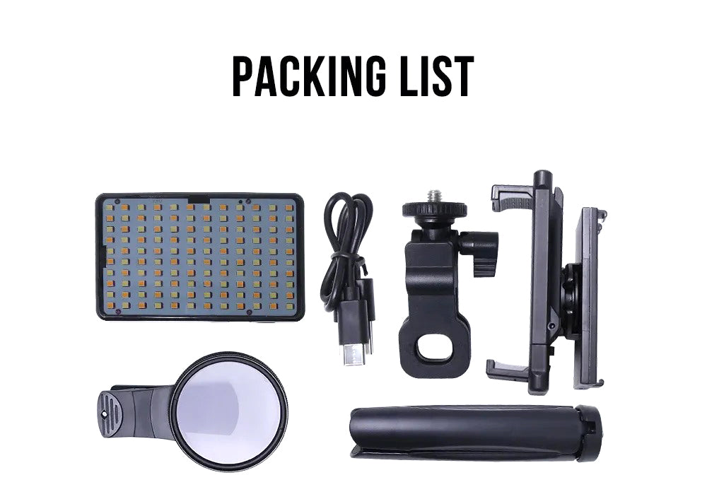 Pro Line professional photography light panel with packing list