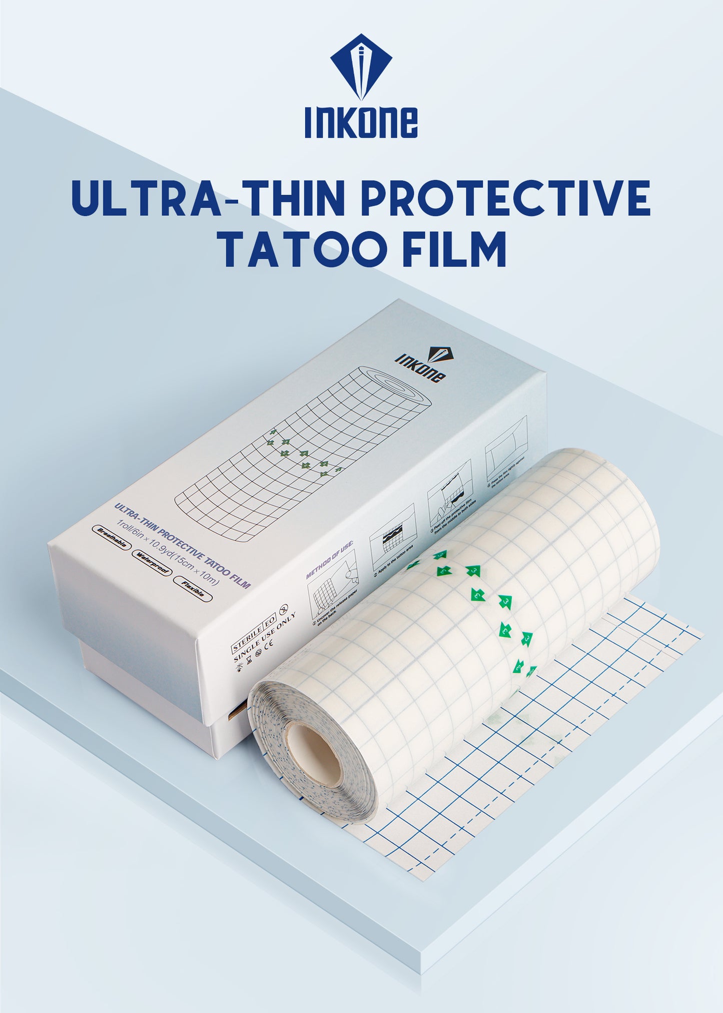 INKONE TATTOO FILM | Защитен филм за пресни татуировки 15см х 10м