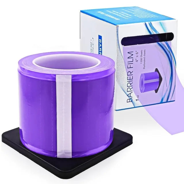 1200 pcs purple disposable protective film sheets for tattoo equipment and surfaces, prevents contamination and damage from disinfectants