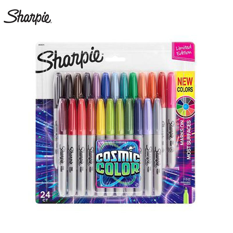 Assorted vibrant Sharpie markers, fine point for precision and long-lasting results on various surfaces.