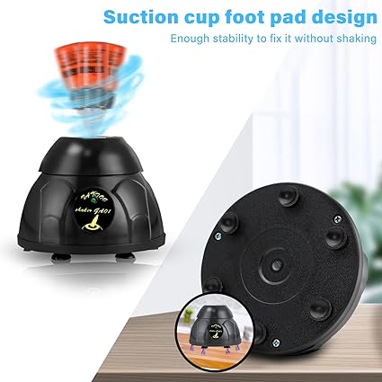 Bottom view of the tattoo ink mixer showing the suction cup foot pad design for enhanced stability.