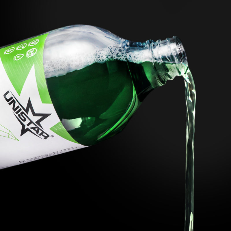 Detailed display of Unistar Green Soap with focus on natural ingredients