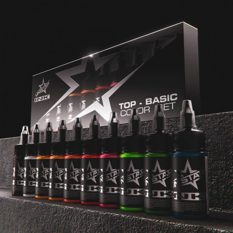 Unistar Ink Top Basic Color Set 10x30ml | Reach Compliant