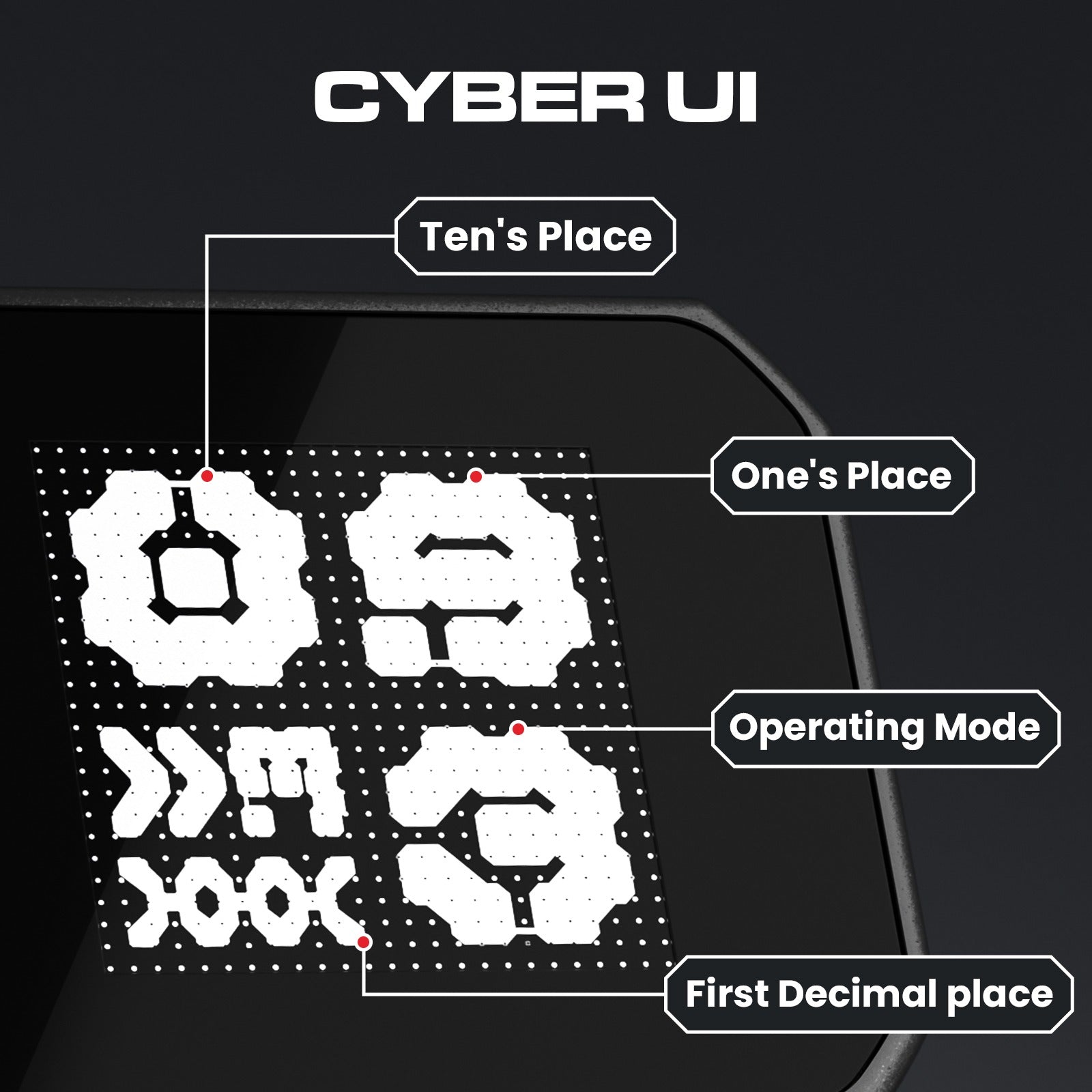 X-Strike tattoo pen's advanced digital display interface, offering intuitive operation for artists.