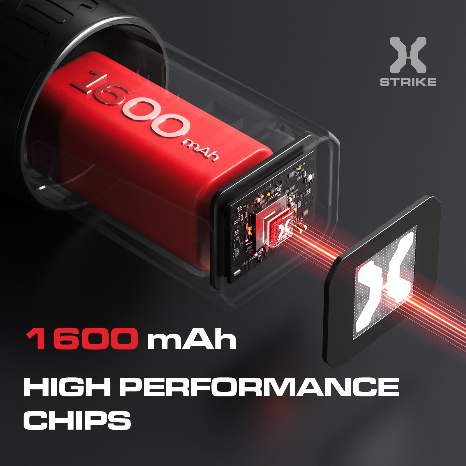 X-Strike tattoo pen's advanced digital display interface, offering intuitive operation for artists.