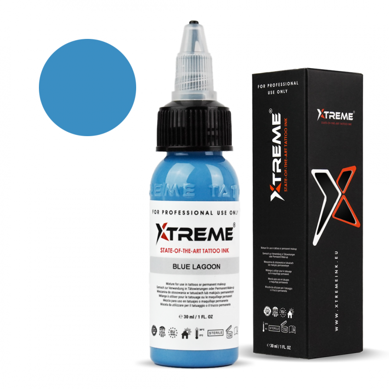 Xtreme Ink REACH-compliant tattoo pigment, offering vibrant and high-quality colors with smooth application and quick healing, suitable for professional tattoo artists.