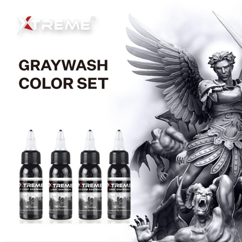 Xtreme Ink Graywash Set 4x120ml (Reach) | Extreme graywash set 4x120ml