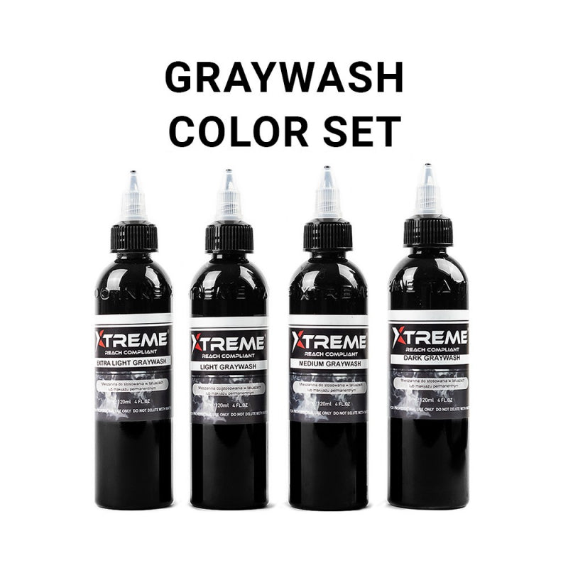 Xtreme Ink Graywash Set 4x120ml (Reach) | Extreme graywash set 4x120ml