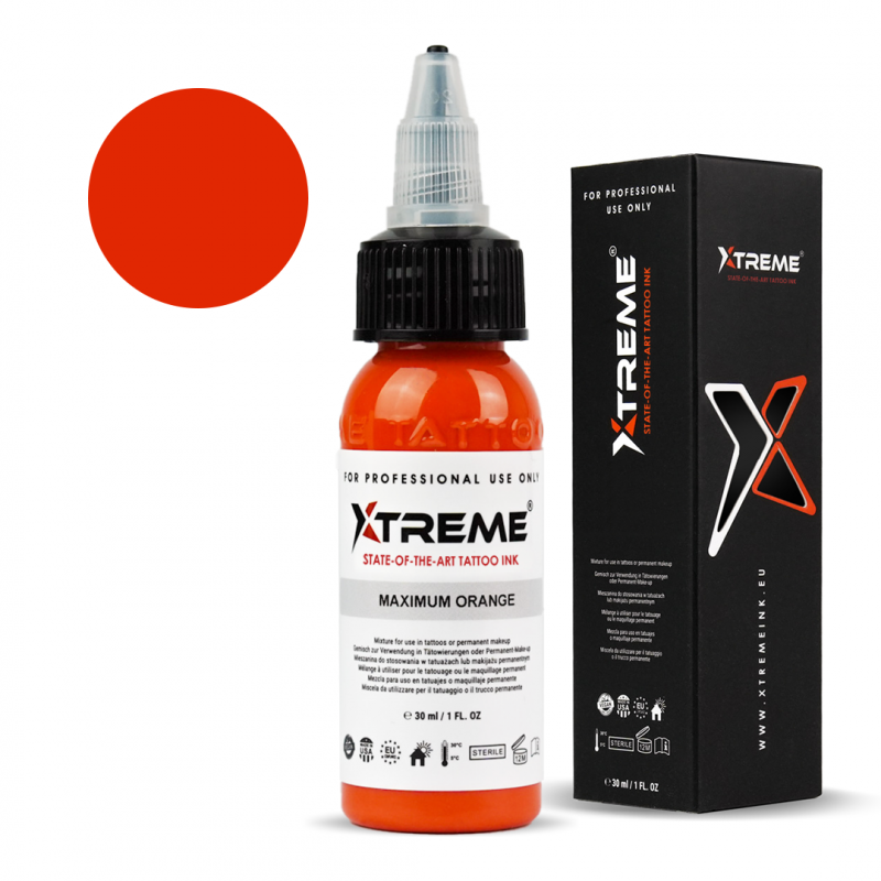 Xtreme Ink REACH-compliant tattoo pigment, offering vibrant and high-quality colors with smooth application and quick healing, suitable for professional tattoo artists.