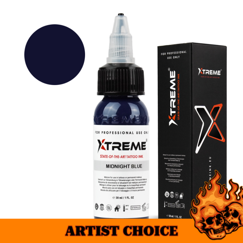 Xtreme Ink REACH-compliant tattoo pigment, offering vibrant and high-quality colors with smooth application and quick healing, suitable for professional tattoo artists.