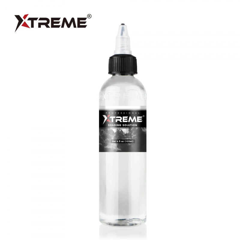 Xtreme Ink Shading Solution, 120ml, REACH-compliant formula for smooth and soft shading in black and gray tones. Perfect for professional tattoo artists.