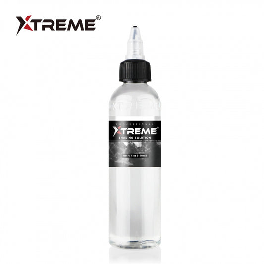 Xtreme Ink Shading Solution, 120ml, REACH-compliant formula for smooth and soft shading in black and gray tones. Perfect for professional tattoo artists.