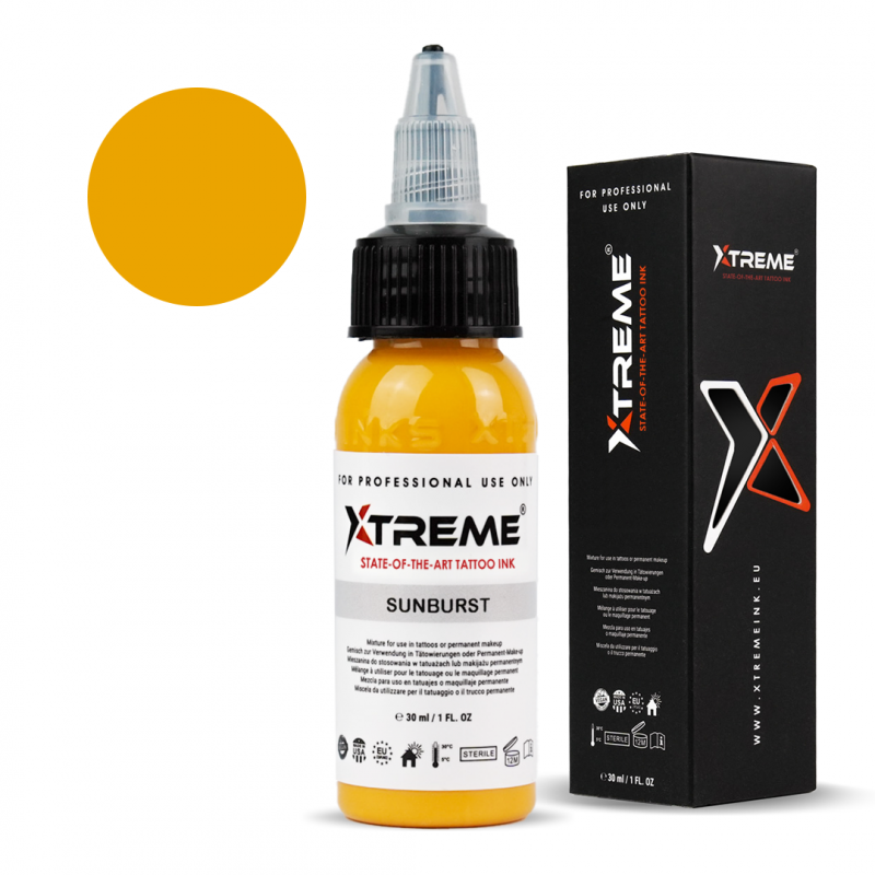Xtreme Ink REACH-compliant tattoo pigment, offering vibrant and high-quality colors with smooth application and quick healing, suitable for professional tattoo artists.