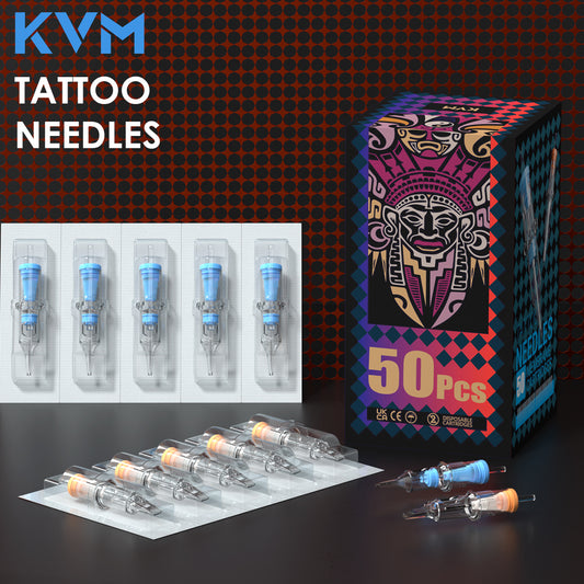 KVM 50Pcs Tattoo Cartridge Needles | mixed sizes