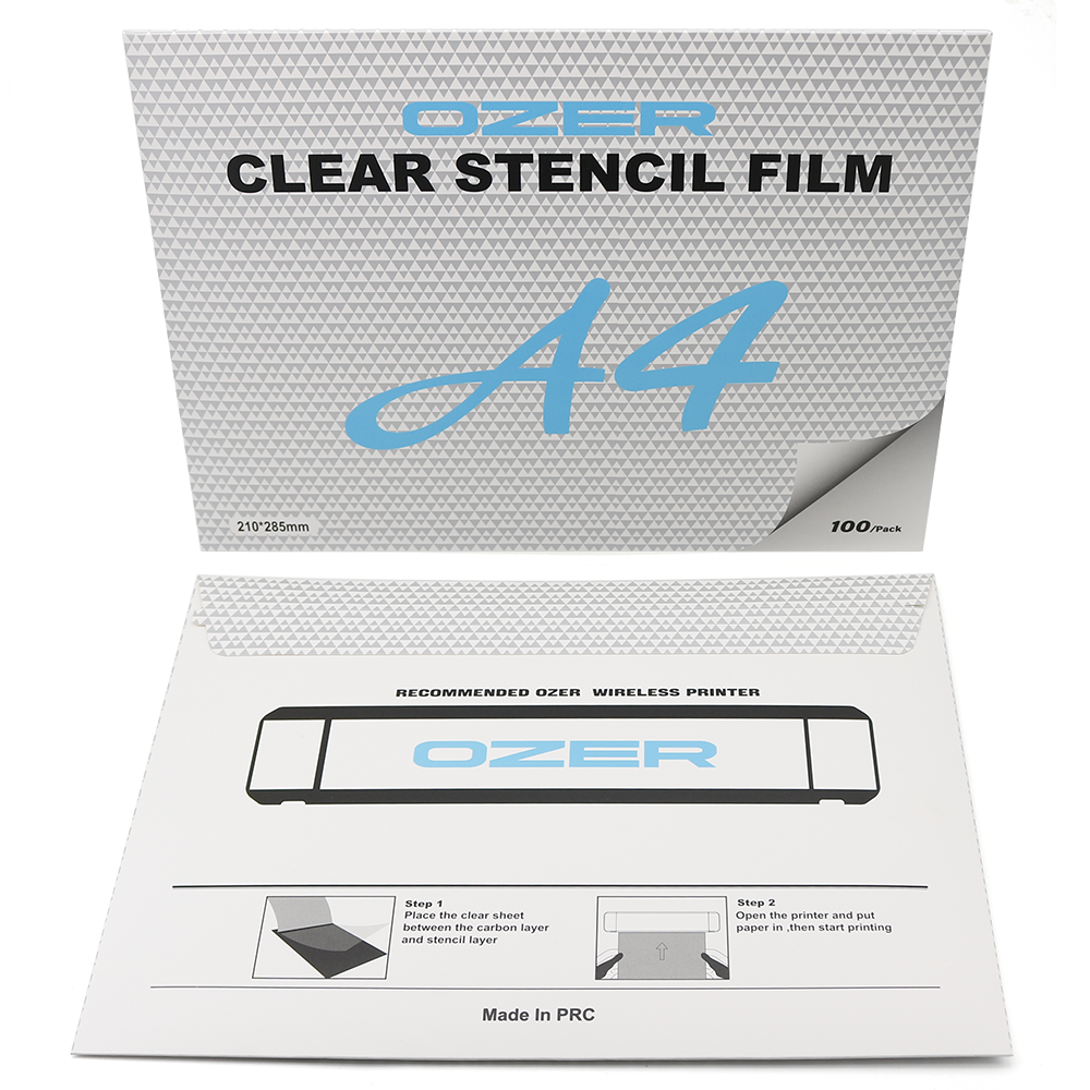 OZER Clear Stencil Film | Transparent foil for stencils A4