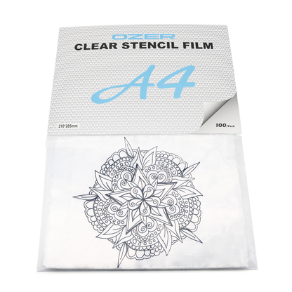 OZER Clear Stencil Film | Transparent foil for stencils A4