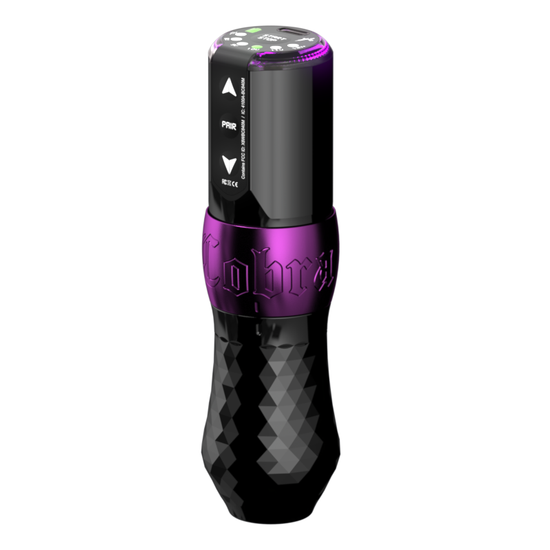 Ink Machines - Cobra Tattoo Machine For Universal Cartridges - Deep Purple 37mm