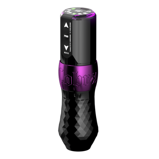 Ink Machines - Cobra Tattoo Machine For Universal Cartridges - Deep Purple 37mm
