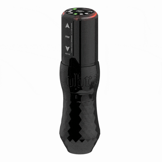 For Regular Cartridges with adjustable give and adjustable stroke length. Delivered with one-piece aluminium grip of choice. Parts for converting to Neo-Cartridges or grip for Neo-cartridges are not included in this version. Configure color and grip size below.