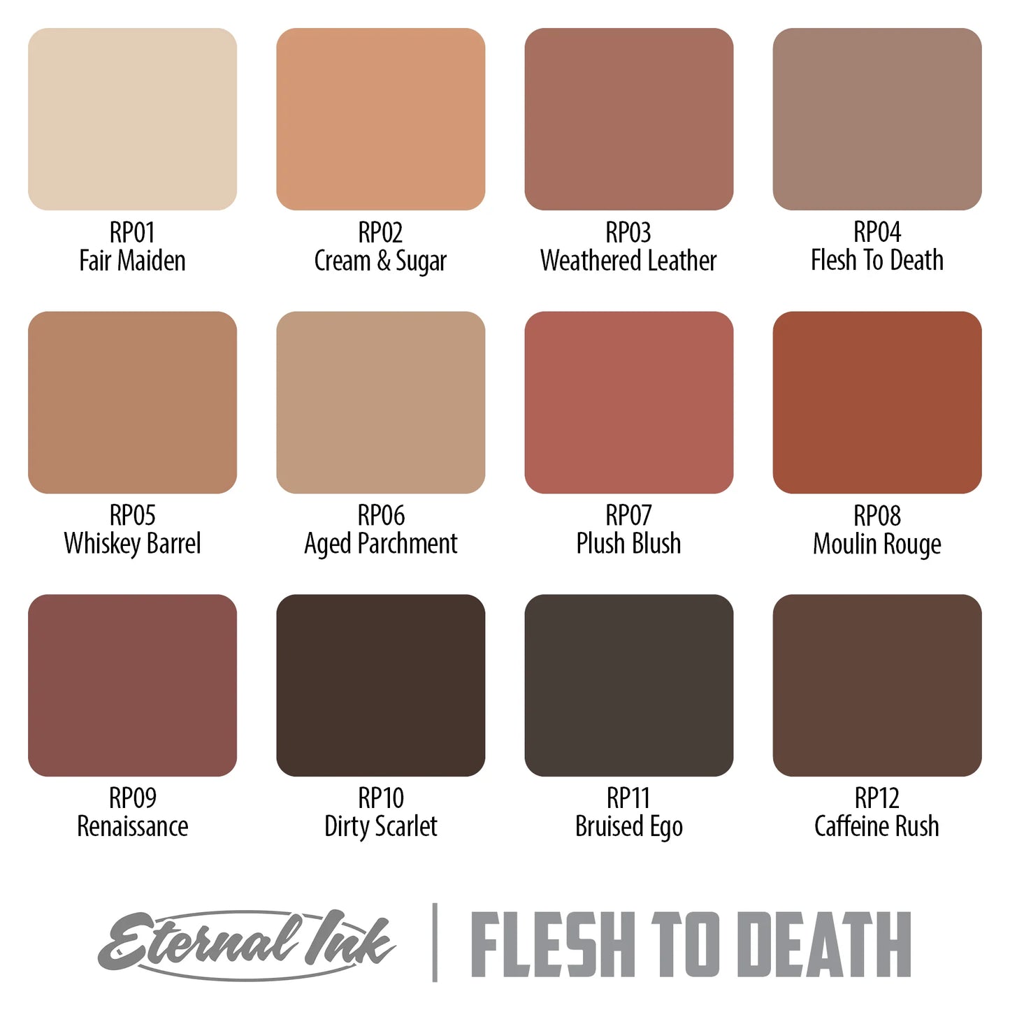 Flesh to Death Set 12 Bottles | USA Eternel Colors