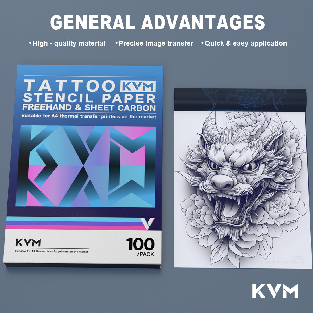 TATTOO KVM | Transfer stencil paper 100pcs