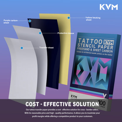 TATTOO KVM | Transfer stencil paper 100pcs