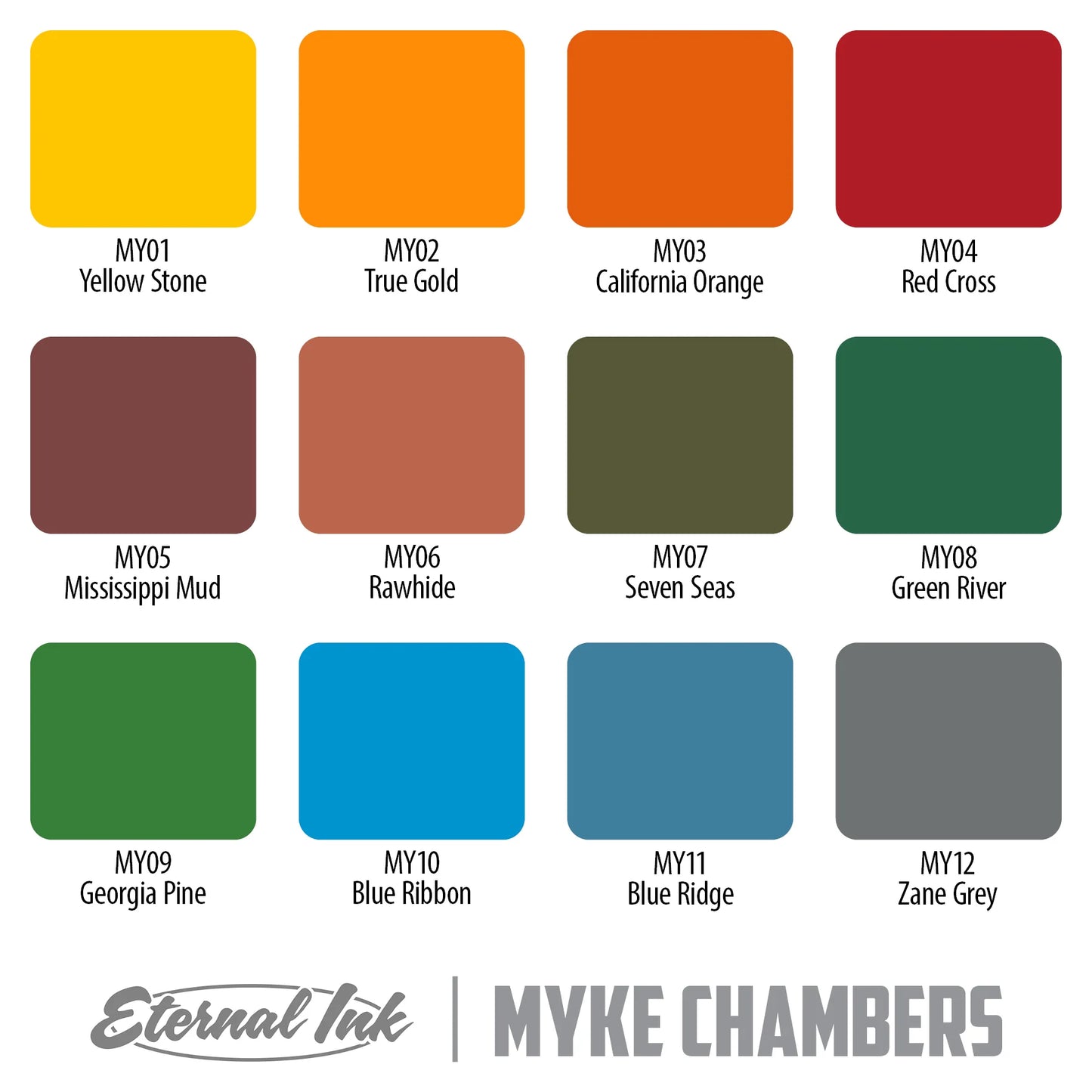 Myke Chambers Signature Series Set 12 Bottles | USA Eternel Colors