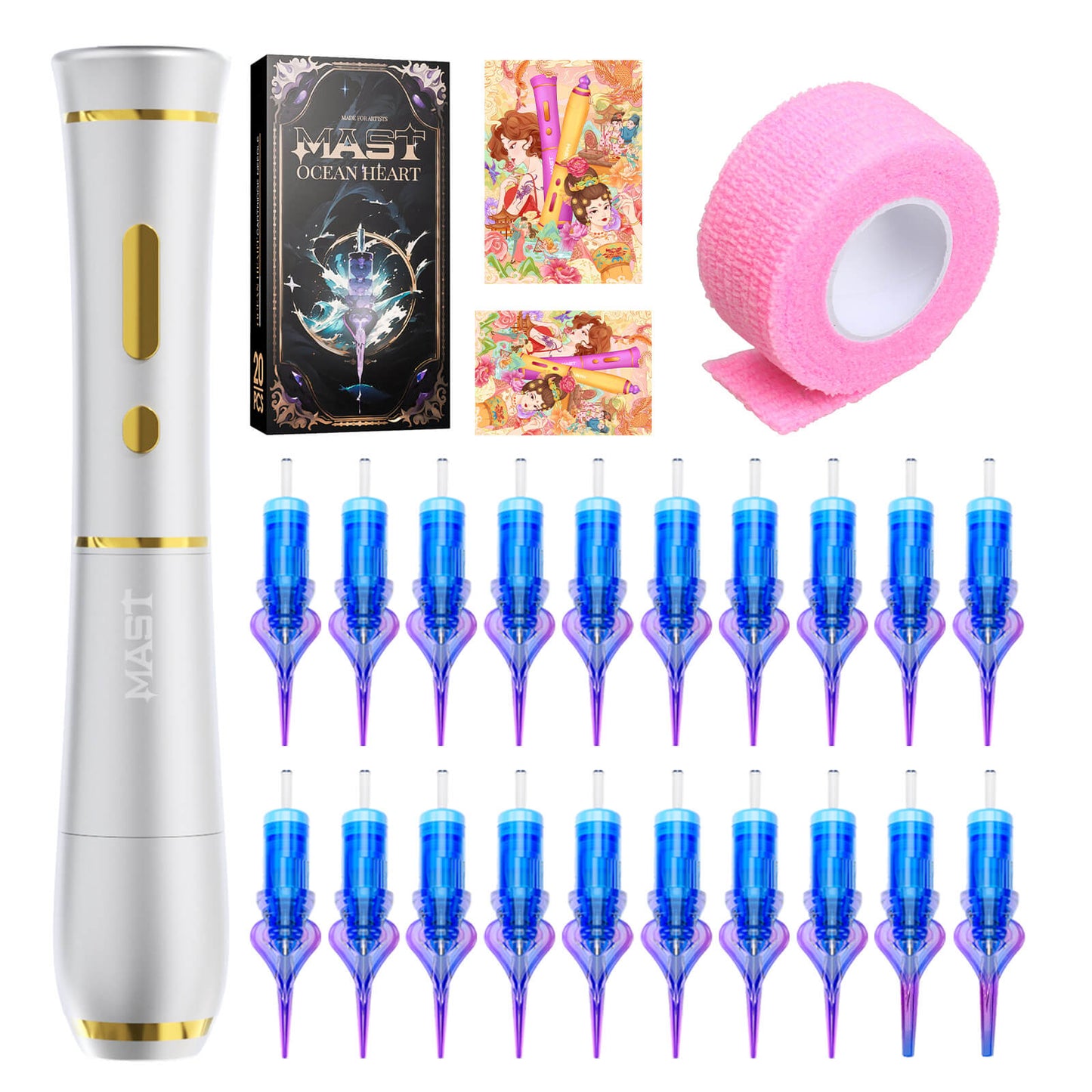 Tattoo Kit | Dragonhawk Mast P40 Wireless PMU Professional Bundle Ocean Heart