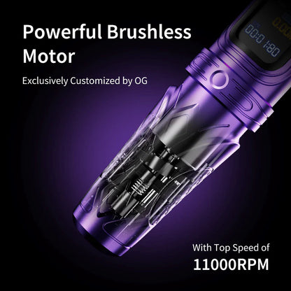 OG PHANTOM 1.47-inch IPS Color Screen Tattoo Pen 4.0mm | new generation wireless tattoo machine