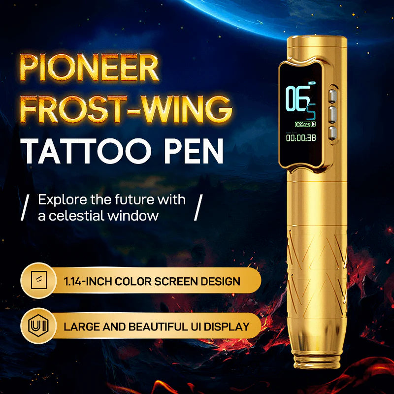 PIONEER-FROST-WING 3mm Stroke Wireless Tattoo Pen | Professional PMU machine