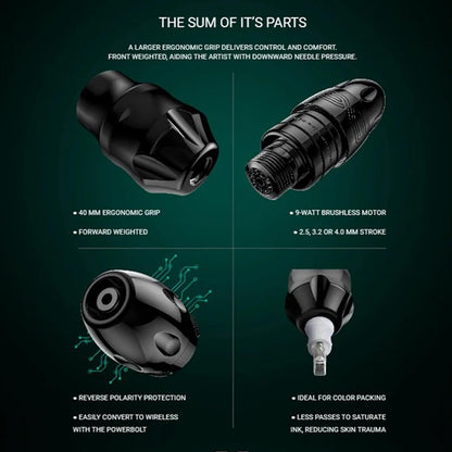 Cordless professional tattoo machine | set with 2 batteries