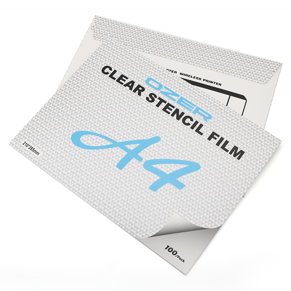 OZER Clear Stencil Film | Transparent foil for stencils A4